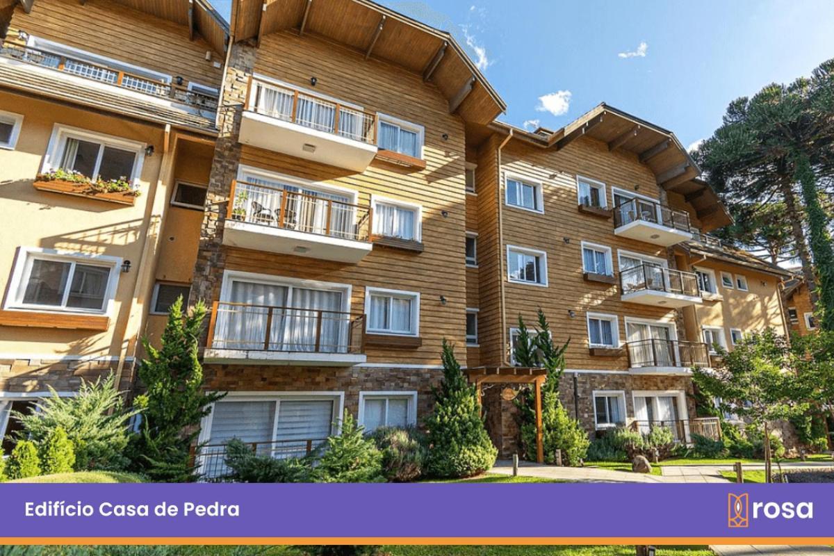 Rosa Edificio Casa De Pedra Apartment Gramado Bagian luar foto